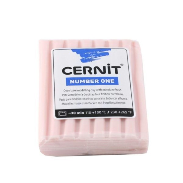 CERNIT  pâte polymère rose clair  (à modeler)  pain de 56grs numéro 1 - Photo n°1