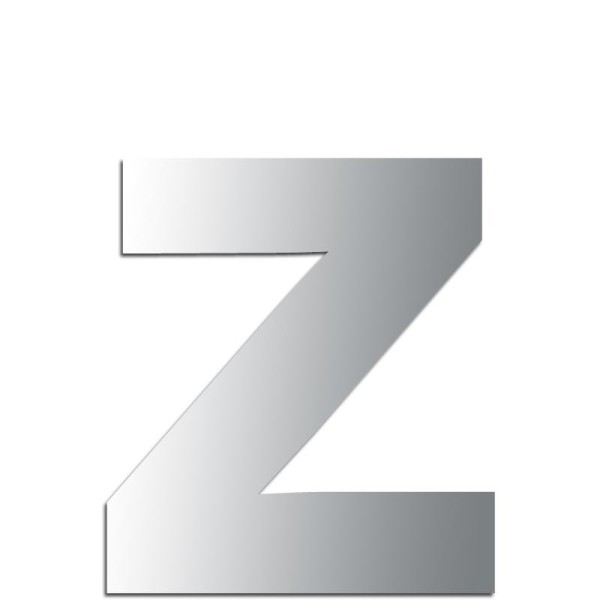 Miroir adhésif lettre Z minuscule - 2,4 cm - Photo n°1