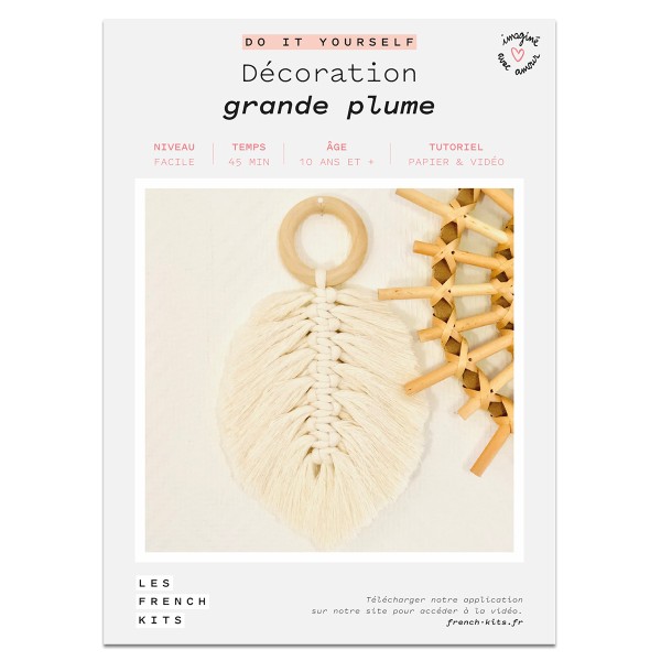 French Kits Macramé - Grande Plume - 1 pce - Photo n°2