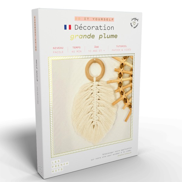 French Kits Macramé - Grande Plume - 1 pce - Photo n°1