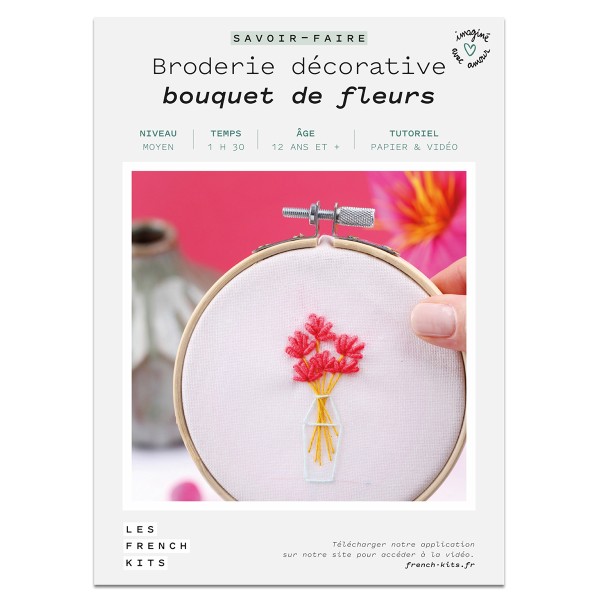 French Kits Broderie décorative - Bouquets de fleurs - 10 cm - Photo n°2