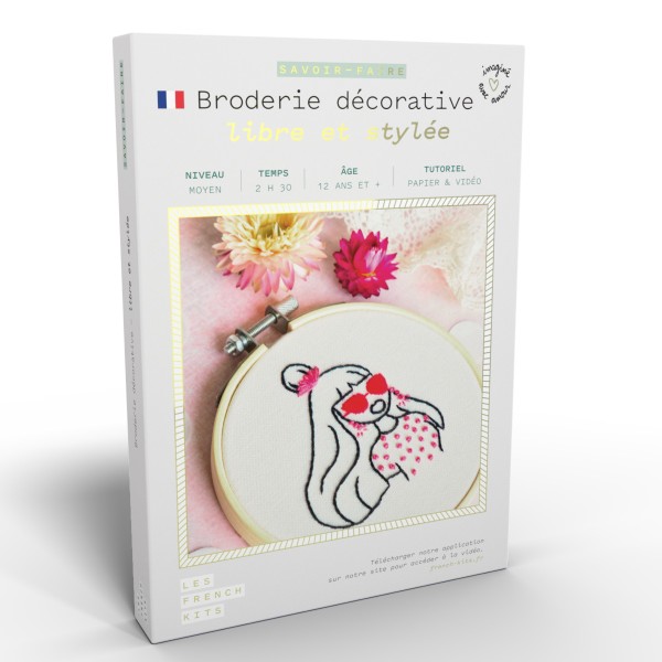 French Kits Broderie décorative - Femme Libre - 10 cm - Photo n°1