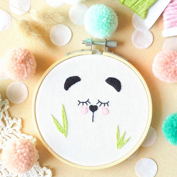 French Kits Broderie décorative - Panda - 10 cm - Photo n°3