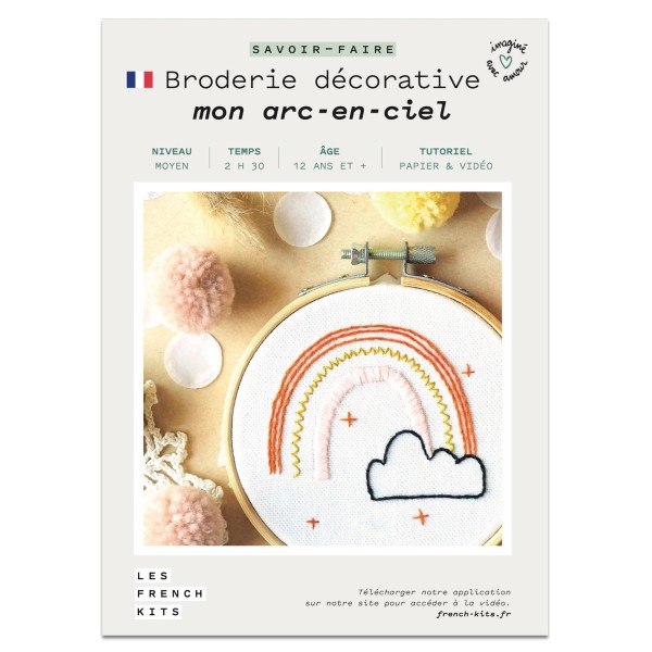 French Kits Broderie décorative - Arc-en-ciel - 10 cm - Photo n°2