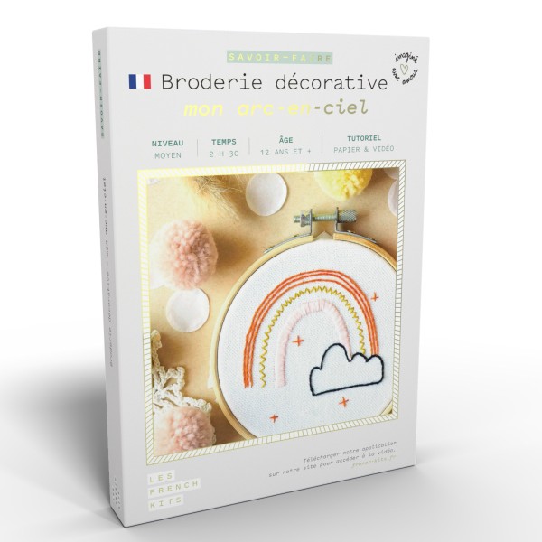French Kits Broderie décorative - Arc-en-ciel - 10 cm - Photo n°1