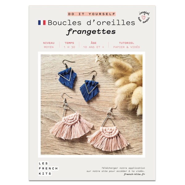 French Kits Macramé - Boucles d'oreilles Frange - 2 paires - Photo n°2