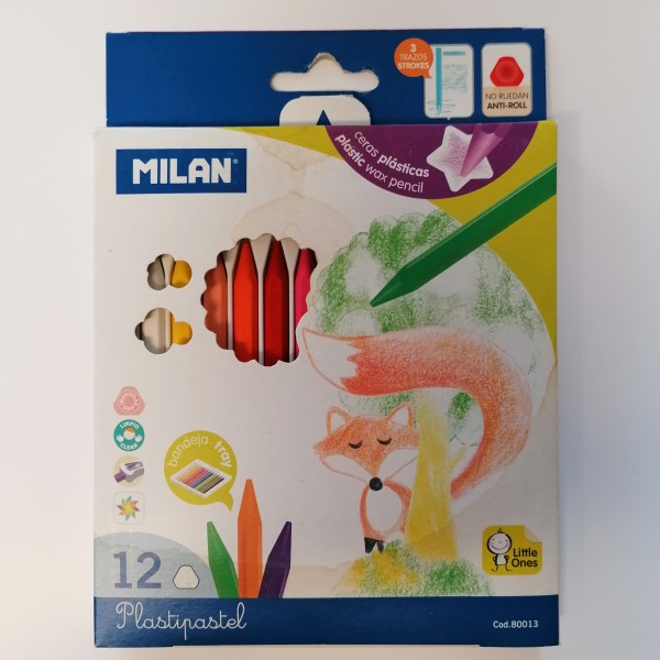Set de 12 crayons à la cire - Milan - Photo n°1