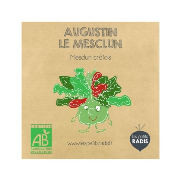 Mini kit de graines BIO d'Augustun le mesclun - Les petits radis - Photo n°1