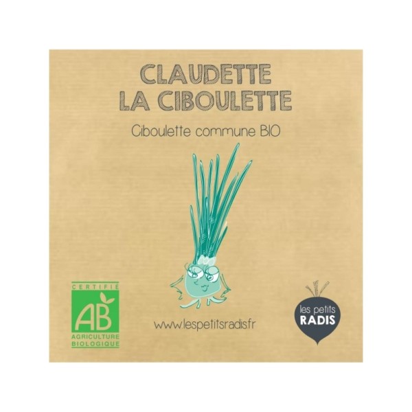 Mini kit de graines BIO de Claudette la ciboulette - Les petits radis - Photo n°1
