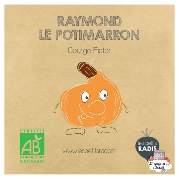 Mini kit de graines BIO de Raymond le potimarron - Les petits radis - Photo n°1