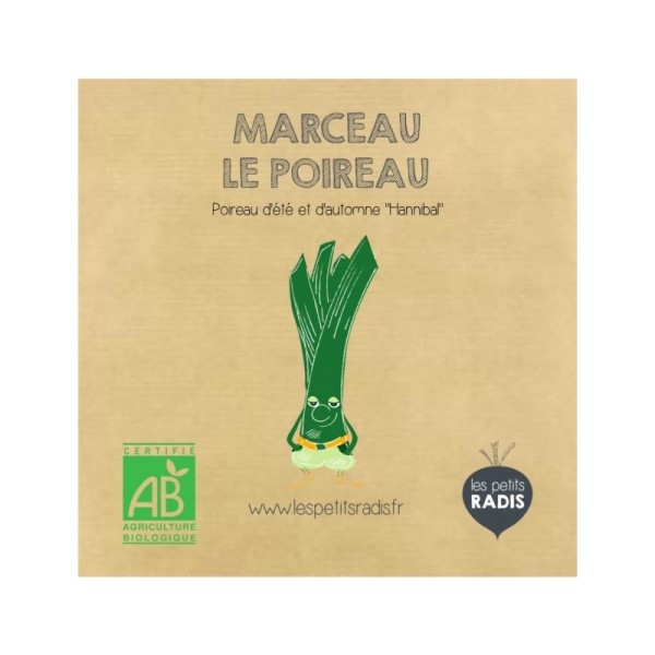 Mini kit de graines BIO de Marceau le poireau - Les petits radis - Photo n°1
