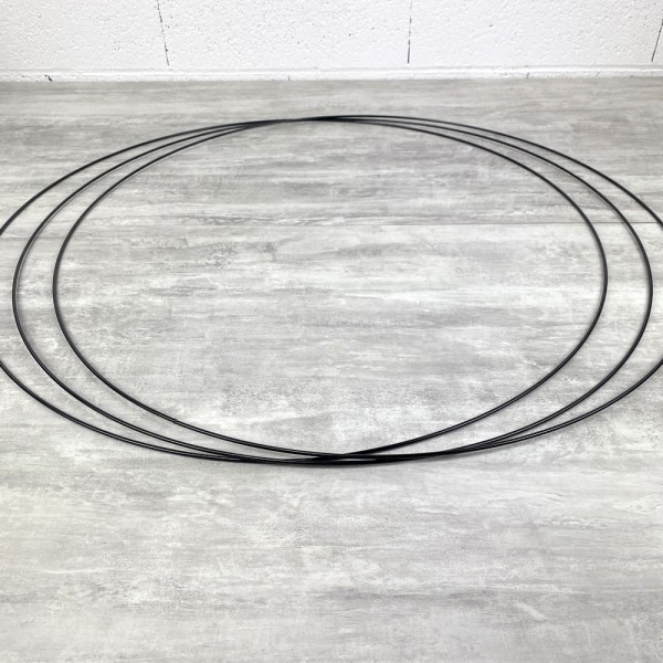 Gros lot 3 Grands Cercles métalliques noir, diam. 80 cm pour abat-jour, Anneaux epoxy Attrape rêves - Photo n°2