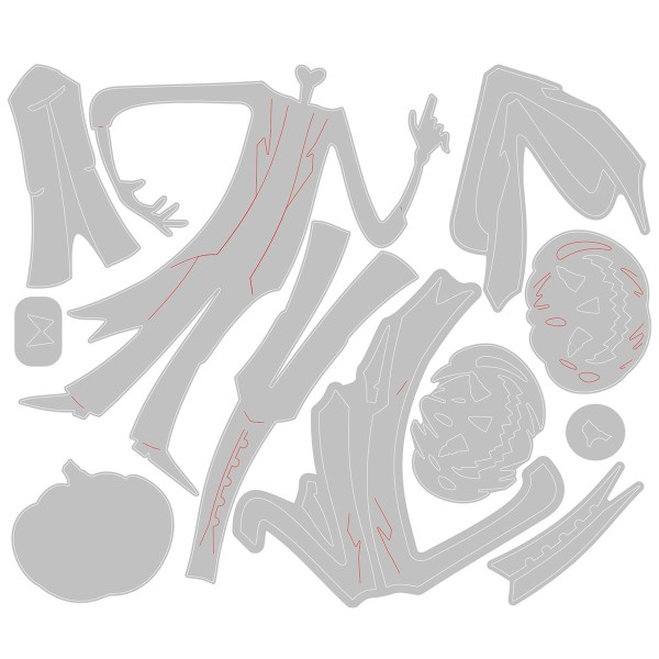 Matrice Sizzix Thinlits Colorize - Citrouille Mr Jack - 10 pcs - Photo n°3