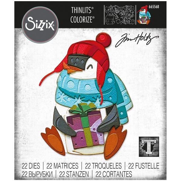 Matrice Sizzix Thinlits - Eugène le Pingouin - 22 pcs - Photo n°1