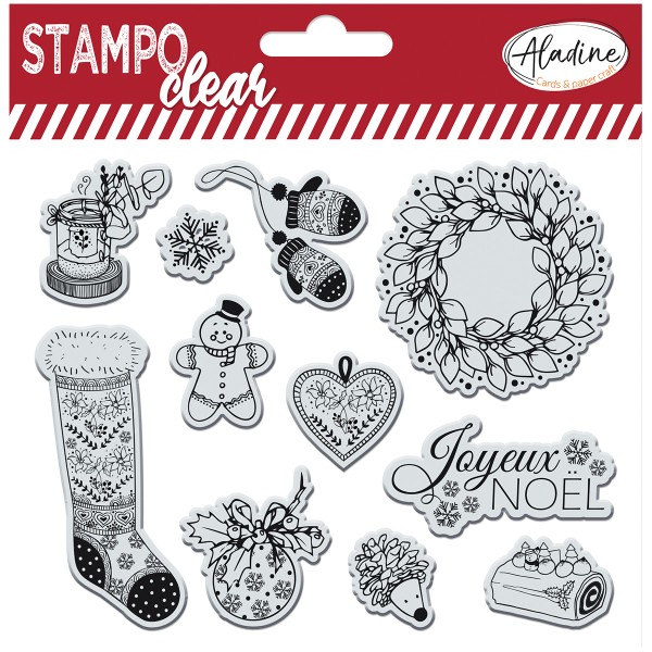 Tampons Clear Stampo - Noël classique - 11 pcs - Photo n°1