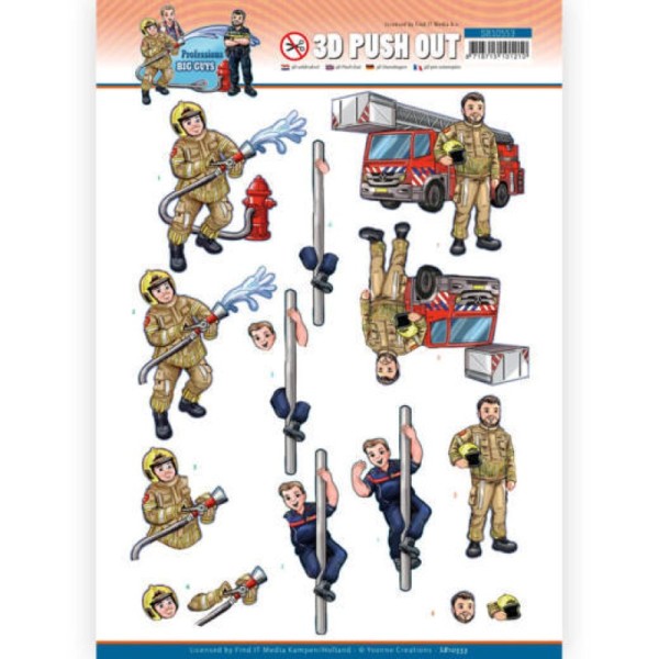 Carte 3D prédéc. - SB10553 - Professions Hommes - Pompiers - Photo n°1