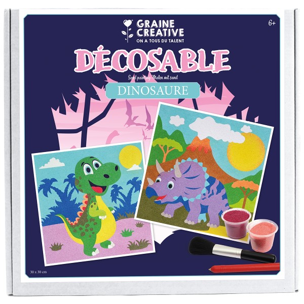 Kit Décosable Enfant - Dinosaures - 30 x 30 cm - 2 pcs - Photo n°1