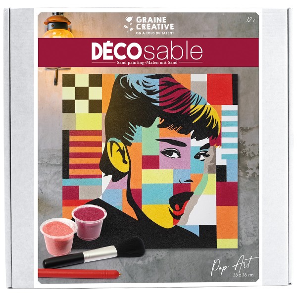 Kit Décosable - Audrey Hepburn - 38 x 38 cm - 1 pce - Photo n°1