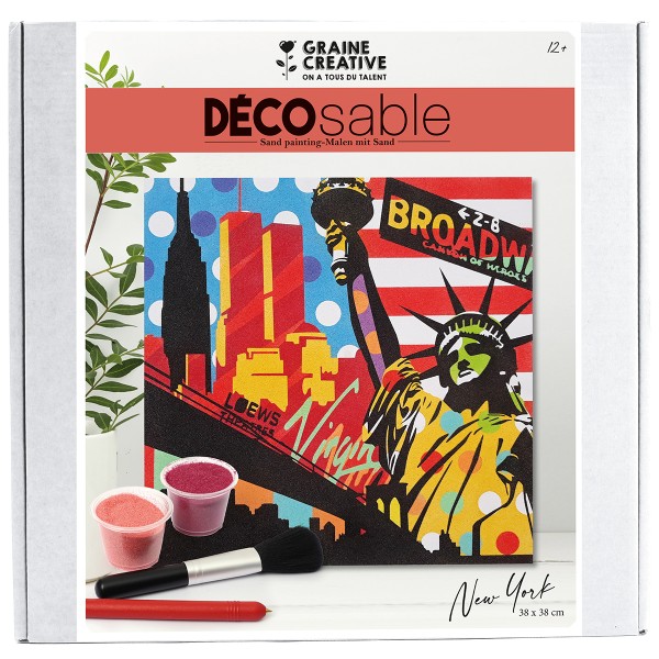 Kit Décosable - New-York Pop Art - 38 x 38 cm - 1 pce - Photo n°1