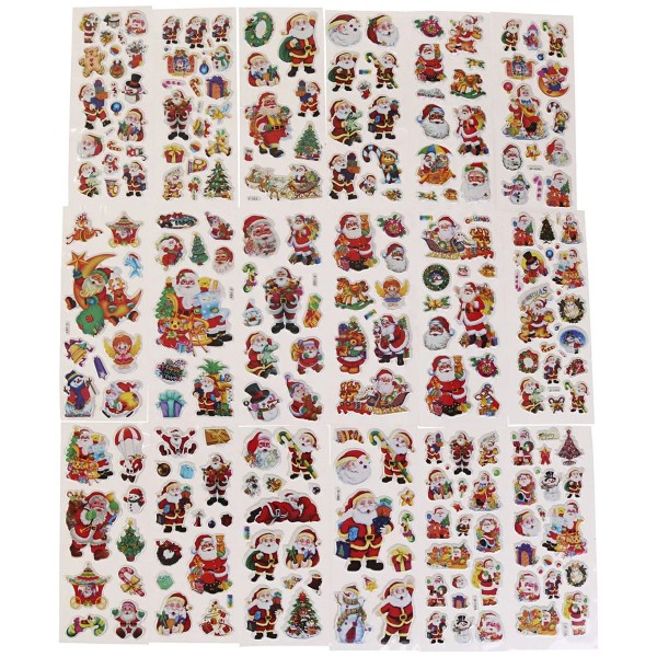 Stickers puffies Noël - de 0,5 à 6 cm - 230 pcs environ - Photo n°1