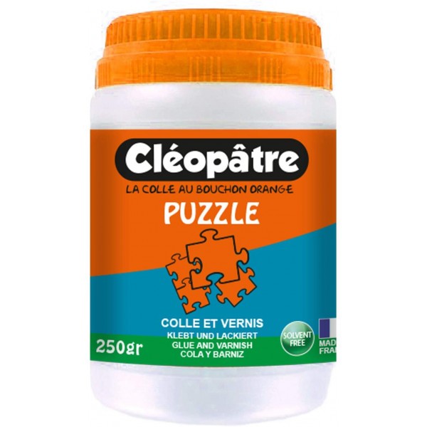 Colle/Vernis pour puzzle Cléopâtre - Cléo'Puzzle - Blanc - 250 g - Photo n°1