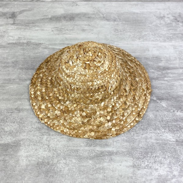 Chapeau décoratif en paille, diamètre extérieur 21 cm, naturel clair - Photo n°3