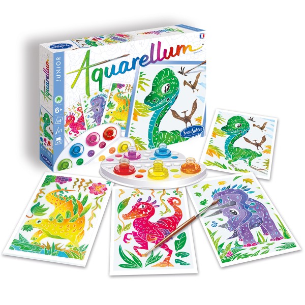 Aquarellum Junior - Dinosaures - 4 tableaux - Photo n°2