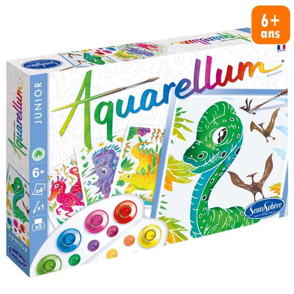 Aquarellum Junior - Dinosaures - 4 tableaux - Photo n°1