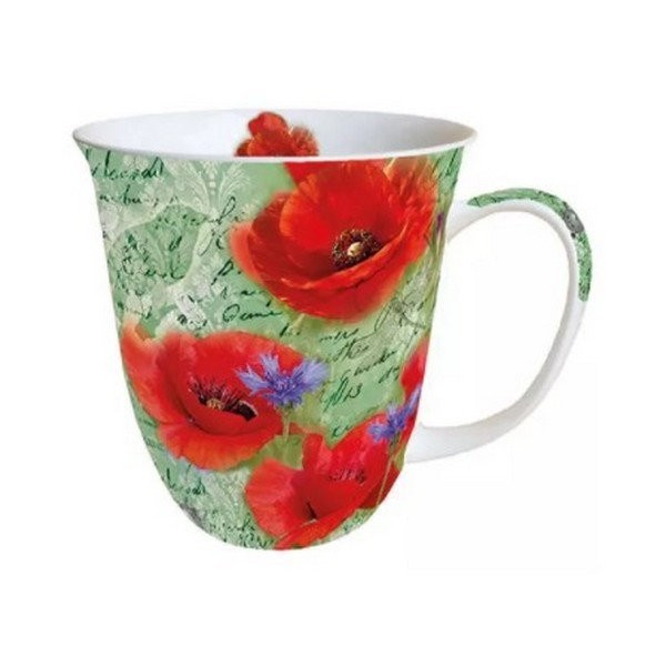 Mug, tasse, porcelaine AMBIENTE 10.5 cm 0.4 l PAINTED POPPIES - Photo n°1