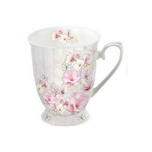 Mug, tasse porcelaine Art de la table AMBIENTE 10.5 cm MAGNOLIA GARDEN - Photo n°1