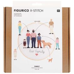 Kit Broderie FiguRico - Famille - Ø 20 cm