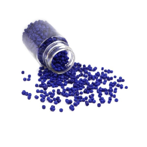 S11706490 PAX 1 Flacon d'environ 2000 Perles de rocaille en verre Bleu Foncé 2mm 30gr. - Photo n°1