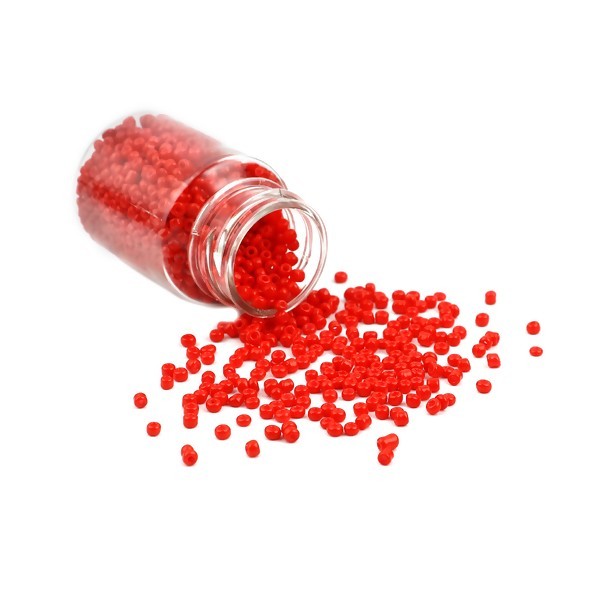 S11706488 PAX 1 Flacon d'environ 2000 Perles de rocaille en verre Rouge Vif 2mm 30gr. - Photo n°1