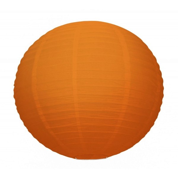 Grande Lanterne Japonaise Orange, diam. 50 cm, Lampion boule Papier, à suspendre - Photo n°1