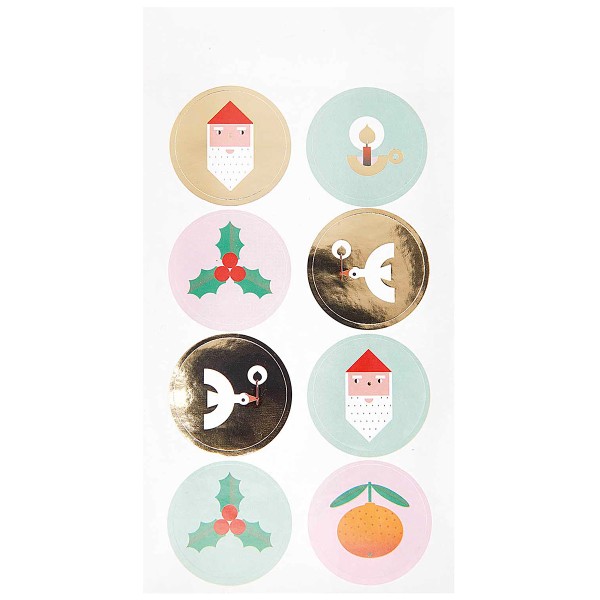 Stickers - Père Noël - De 3 à 6 cm - 24 pcs - Photo n°1