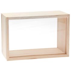 Cadre 3D en bois et vitre acrylique transparent FIGURICO - 20 x 13 x 8 cm