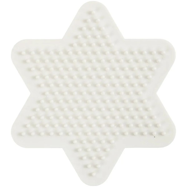 Plaque pour perles à repasser en plastique Bio - Étoile - 9,8 x 9,8 cm - 1 pce - Photo n°1