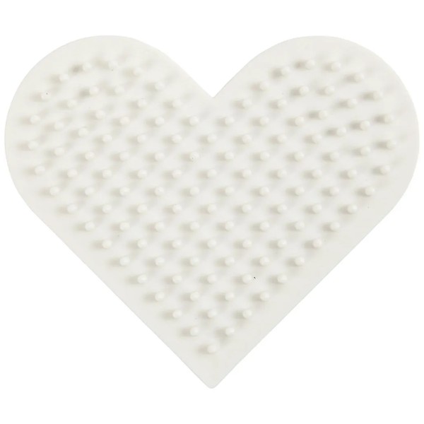 Plaque pour perles à repasser en plastique Bio - Coeur - 7 x 8,5 cm - 1 pce - Photo n°1
