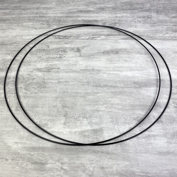 Lot de 2 Grands Cercles métalliques noir, diam. 50 cm pour abat-jour, Anneaux epoxy Attrape rêves - Photo n°3