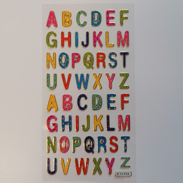 Stickers - Alphabet confettis - Photo n°1
