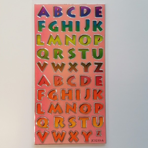 Stickers - Alphabet arc-en-ciel - Photo n°1