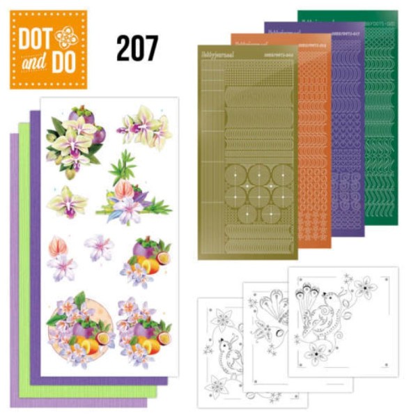 Dot and do 207 - kit Carte 3D - Fleurs exotiques - Photo n°1