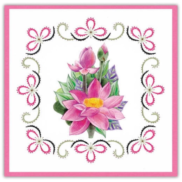 Stitch and do 160 - kit Carte 3D broderie - Fleurs exotiques - Photo n°3