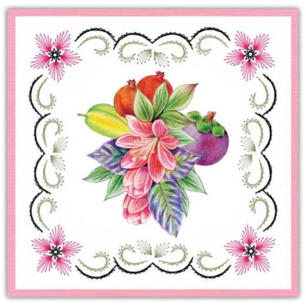 Stitch and do 160 - kit Carte 3D broderie - Fleurs exotiques - Photo n°4