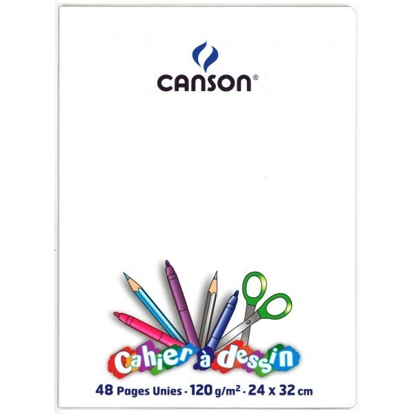 CANSON Cahier à dessin, uni, 120 g/m2, 240 x 320 mm