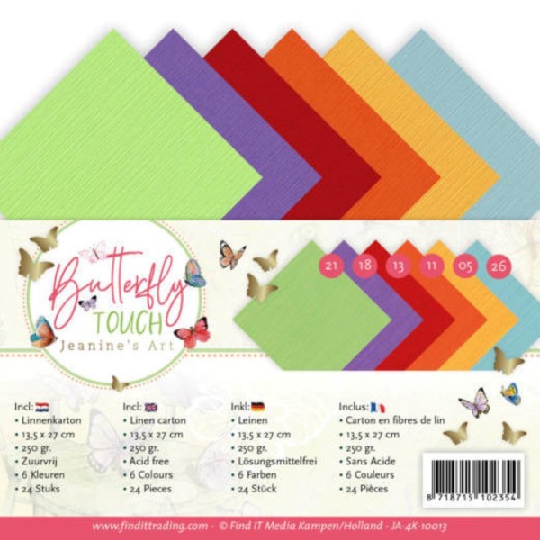 Set 24 cartes Jeanine's Art - Butterfly Touch 13.5x27cm - Photo n°1