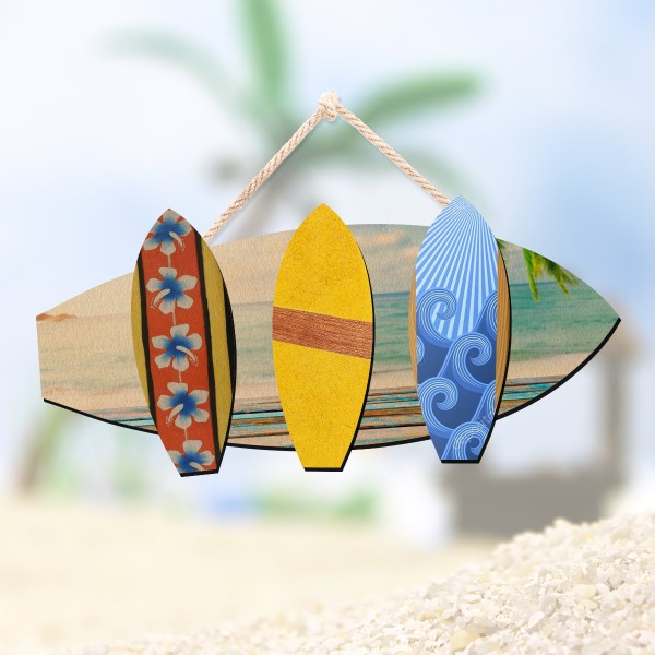 Planche de Surf en bois - 28 x 10,5 cm - Photo n°2