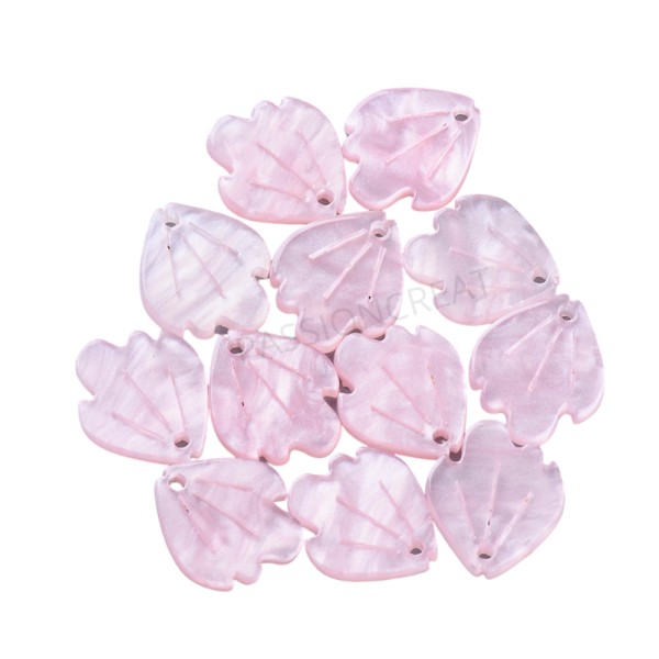 Coquillages Rose 15x13 mm 10 Breloques - Photo n°1