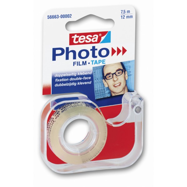 Ruban adhésif double face pour photos Tesa 7,5m x 12mm - Photo n°1