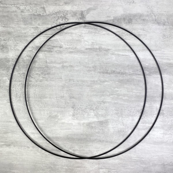 Lot de 2 Cercles métalliques noir, diam. 40 cm pour abat-jour, Anneaux epoxy Attrape rêves - Photo n°1
